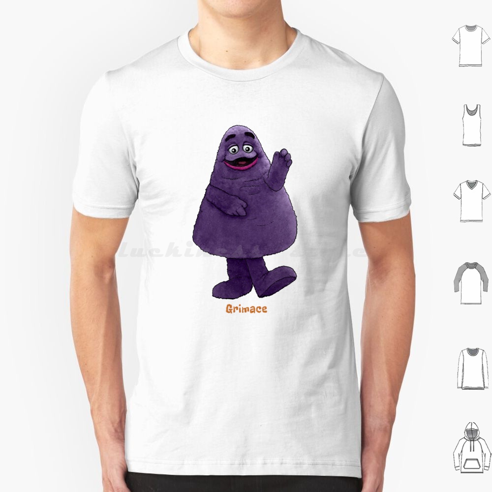 1970S Big Burger Joint Purple Grimace Monster Mascot Character T Shirt Big Size 100 Cotton Macdonalds - Grimace Plush