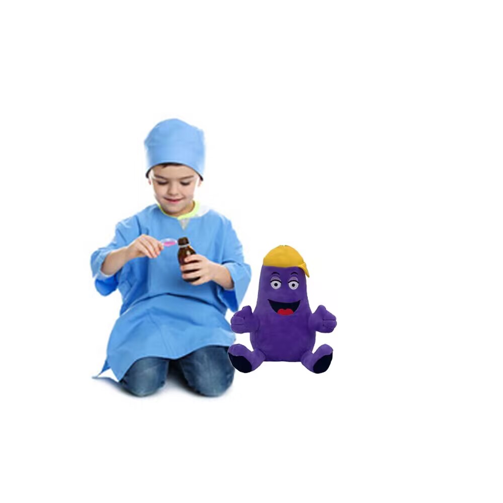 2023 New 20cm Grimace Shake Yellow Hat Plush Doll Soft Fill Animal Stuffed toy Cute Cartoon - Grimace Plush