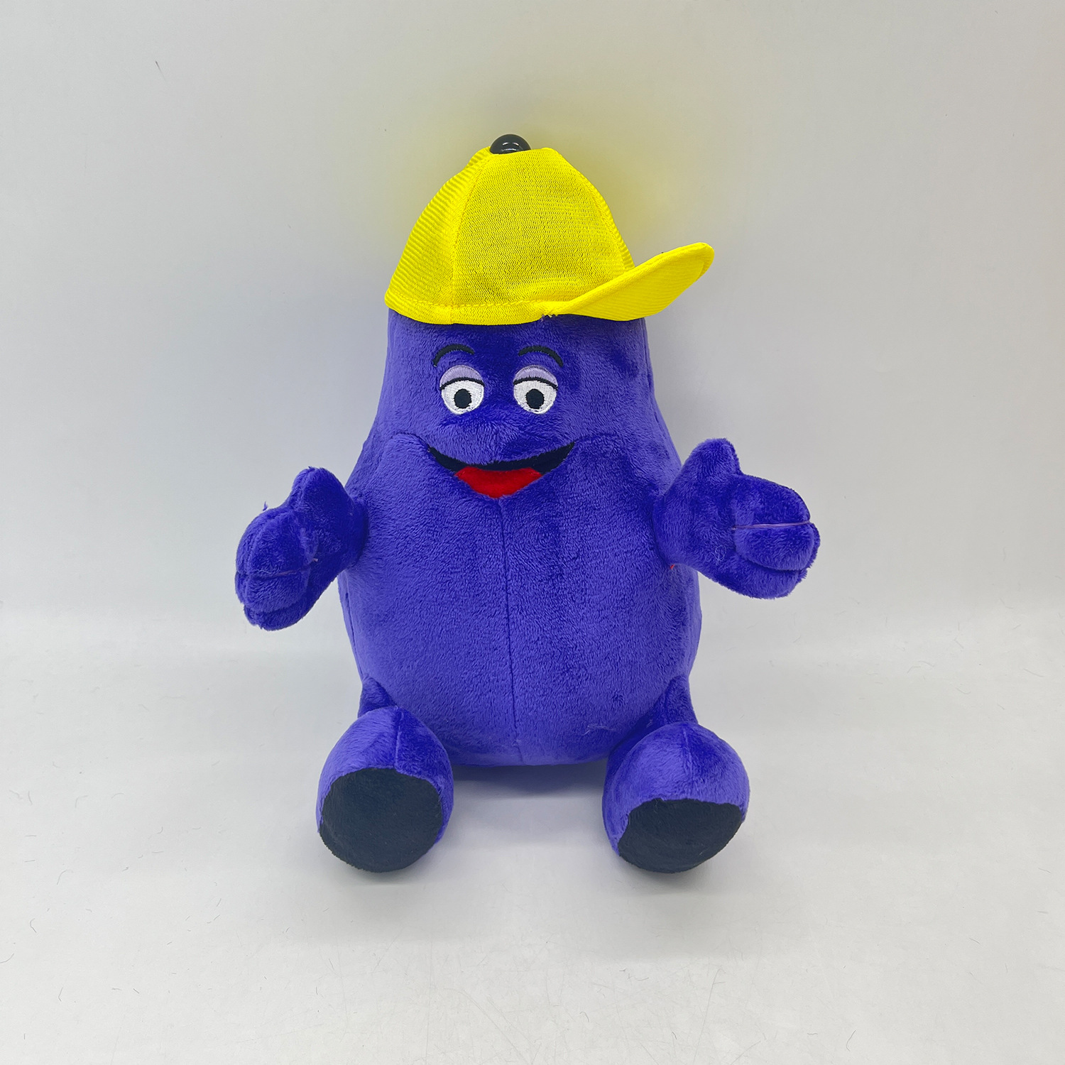 22CM GRIMACE Yellow Hat Plush Toy Purple Eggplant Cartoon Dolls Stuffed Soft Toy Christmas Birthday Gift 1 - Grimace Plush