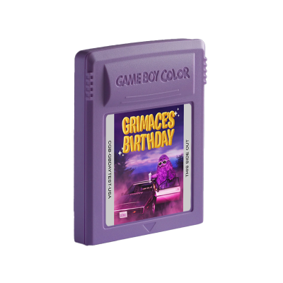 Grimace s Birthday GBC Mcdonalds Game Cartridge 16 Bit Video Game Console Card High Quality English 1 - Grimace Plush
