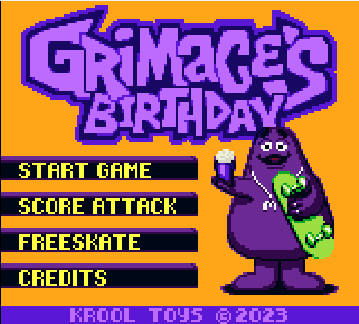 Grimace s Birthday GBC Mcdonalds Game Cartridge 16 Bit Video Game Console Card High Quality English 4 - Grimace Plush