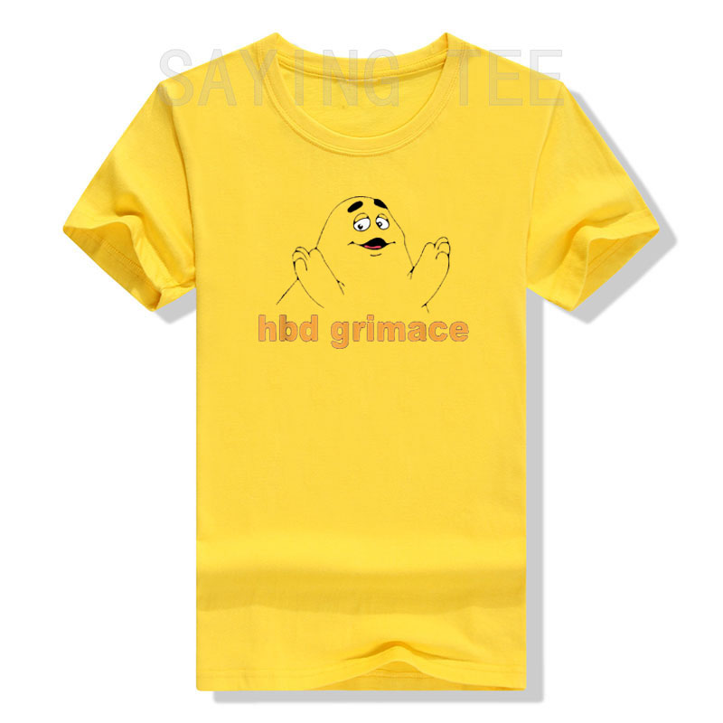 Hbd Grimace T Shirt Humor Funny Cute Graphic Tee Y2k Top Lovely Novelty Comics Short Sleeve 1 - Grimace Plush