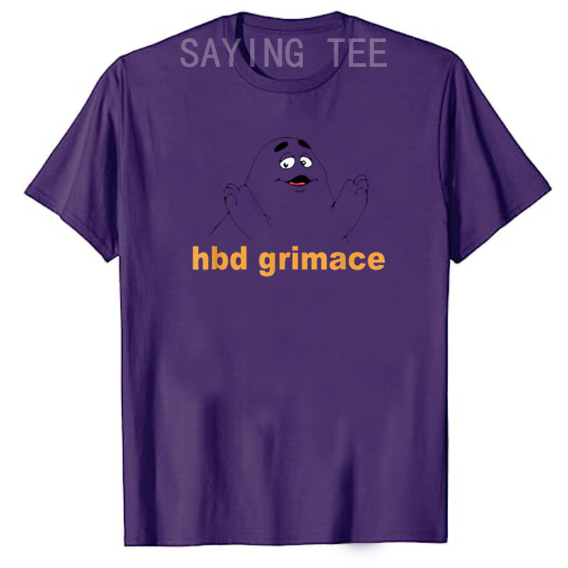 Hbd Grimace T Shirt Humor Funny Cute Graphic Tee Y2k Top Lovely Novelty Comics Short Sleeve 5 - Grimace Plush