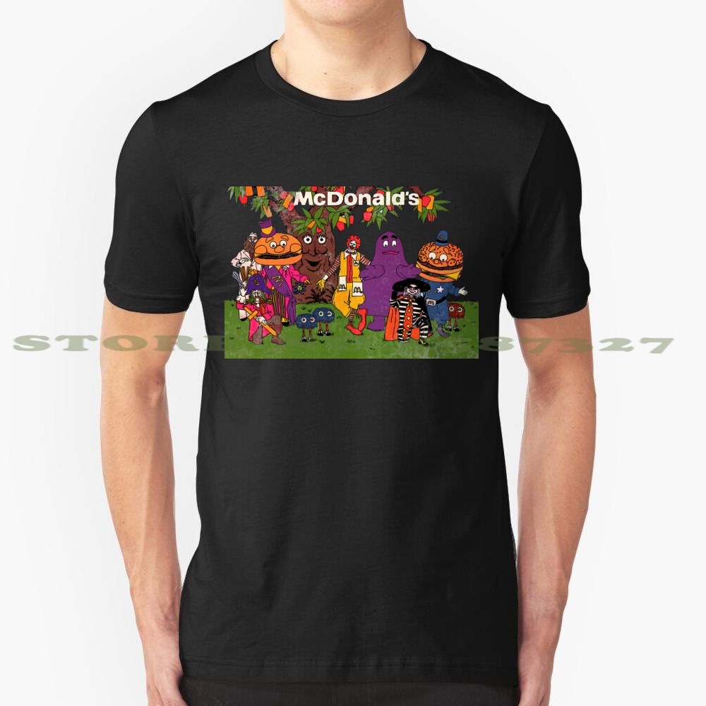 Mcfriends Retro 70S Cool Design Trendy T Shirt Tee Toon Ronald Hamburglar Grimace Fry Kids Mayor - Grimace Plush