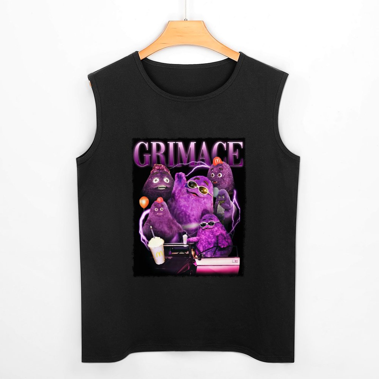 New Grimace in 90s Y2k Style Tribute Tank Top Vest gym top clothes for men summer 2 - Grimace Plush