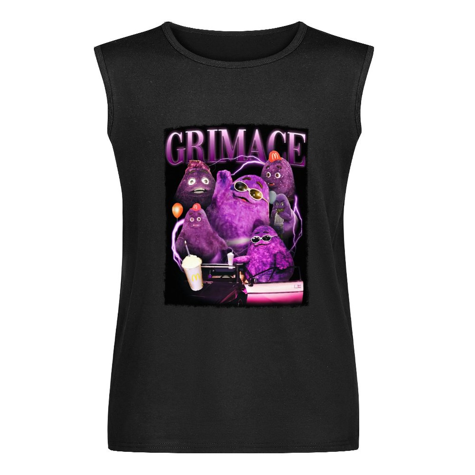 New Grimace in 90s Y2k Style Tribute Tank Top Vest gym top clothes for men summer 3 - Grimace Plush